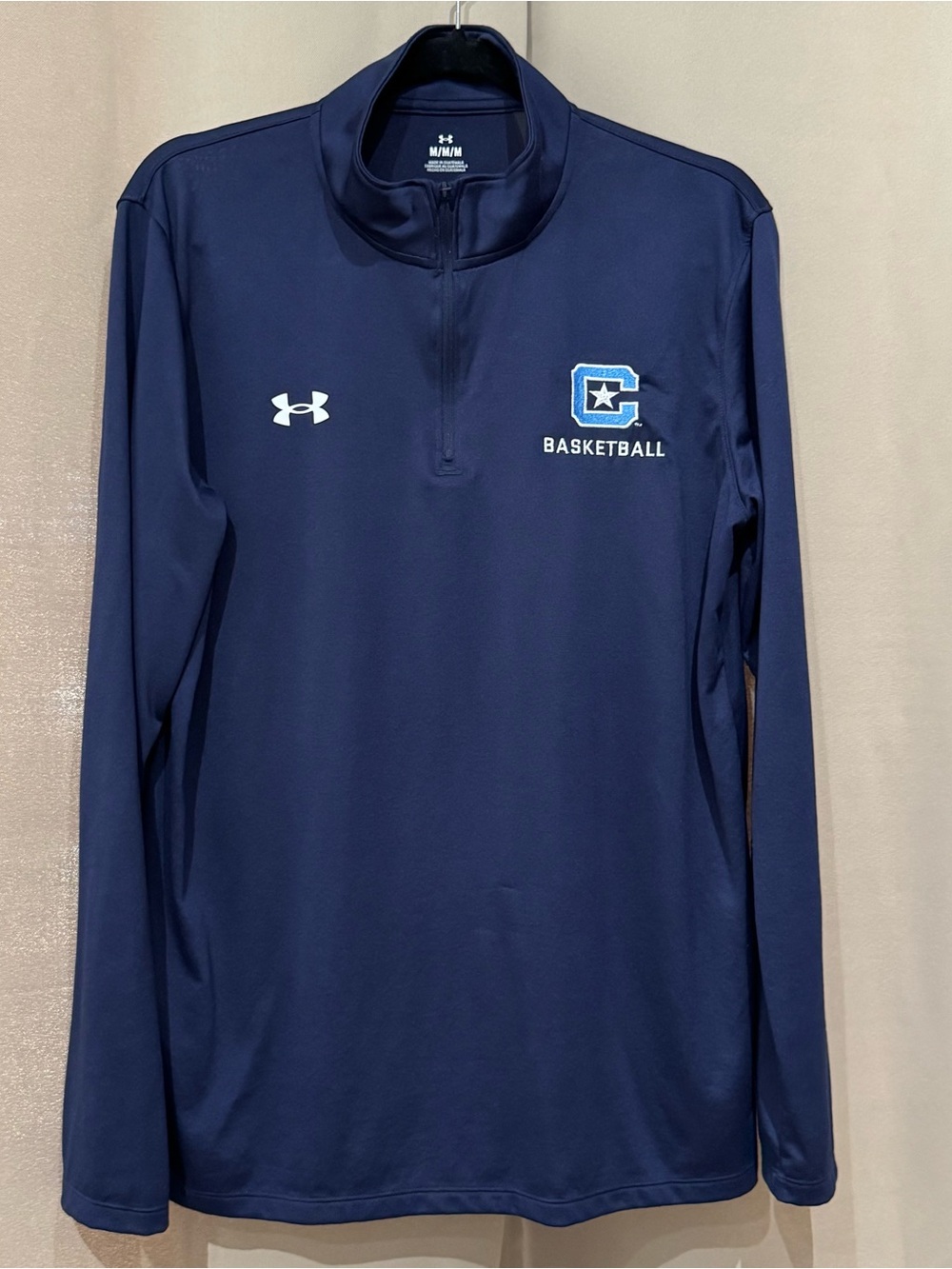 Under Armour, Citadel Men’s Basketball Team Quarter-Zip Pullover–Player Gear